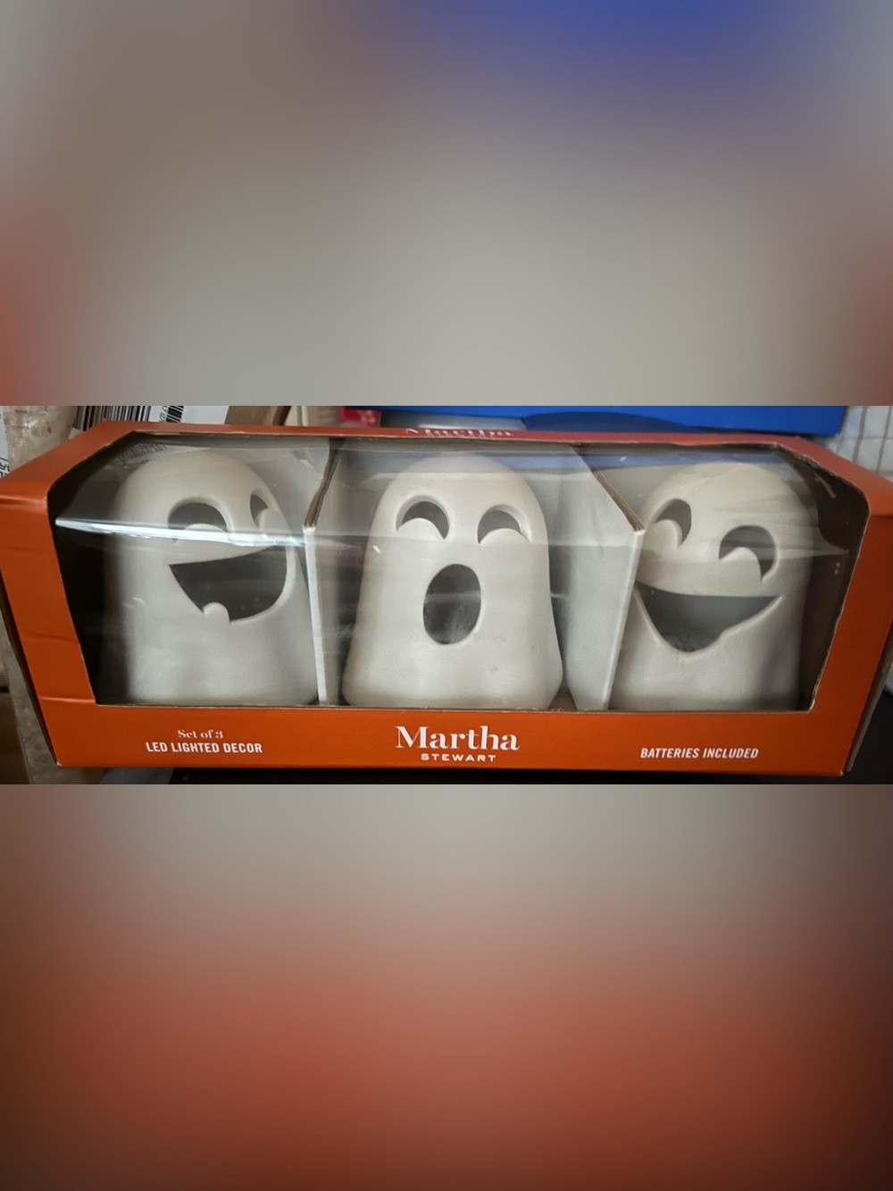 Martha Stewart Halloween LED Pumpkins Set of 3